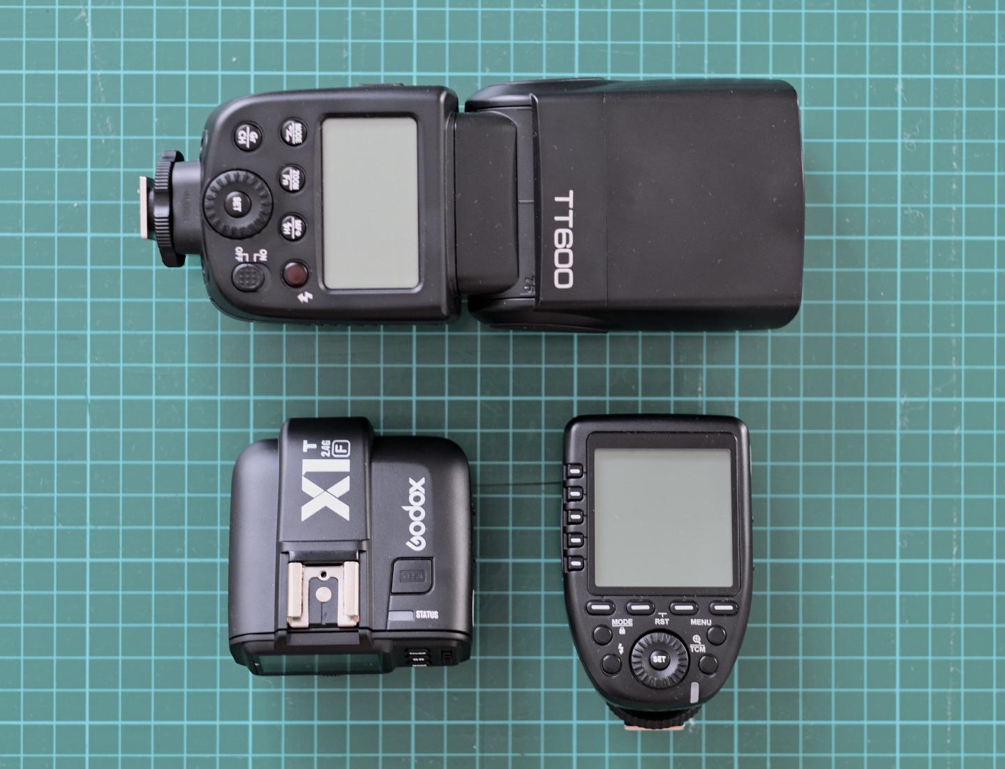Godox TT600 flash, X1T-F and Xpro-F triggers