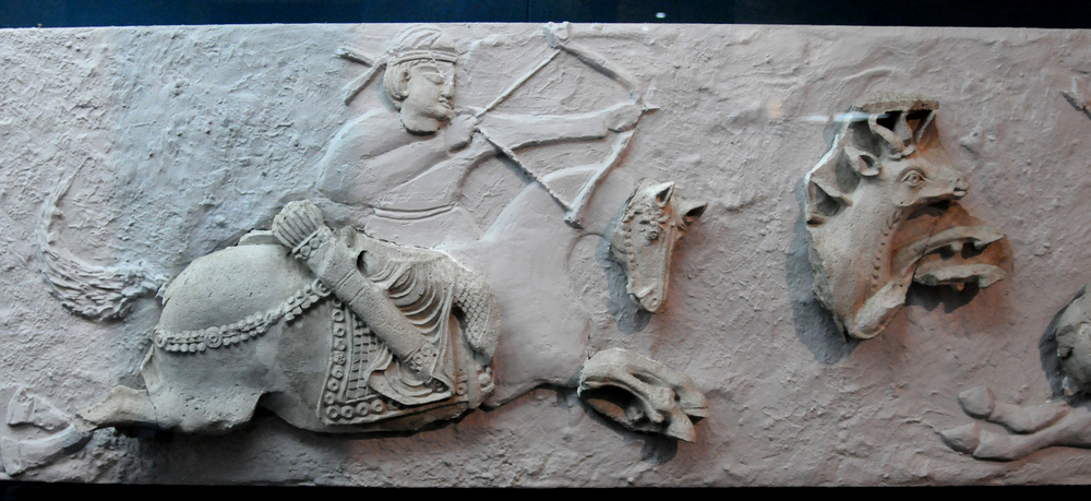 Varahsha, Relief of a hunter, 5th-7th century CE